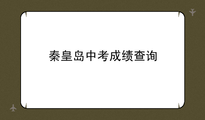 秦皇岛中考成绩查询