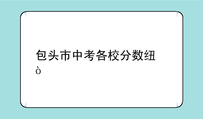 包头市中考各校分数线？